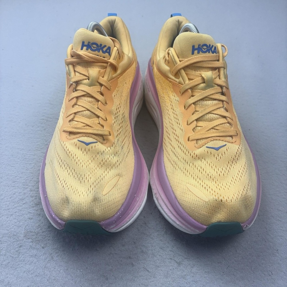 Hoka One One Bondi 8 Shoes Womens Size 11 Orange Running Sneakers Cushioned - Picture 2 of 16